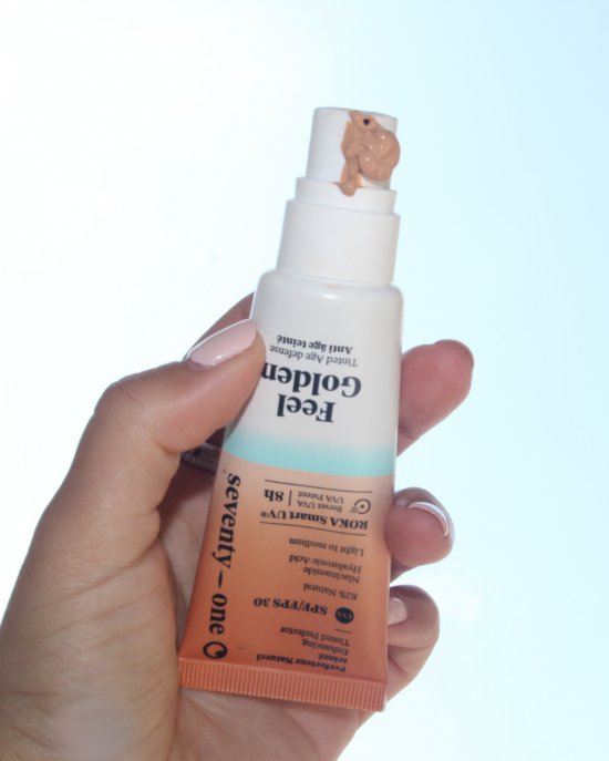 Feel golden tube in gebruik